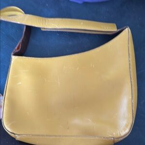 Yellow Leather Shoulder Bag